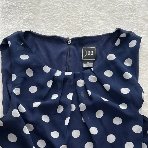 H&M Navy and White Polka Dot Dress - Picture 2 of 2